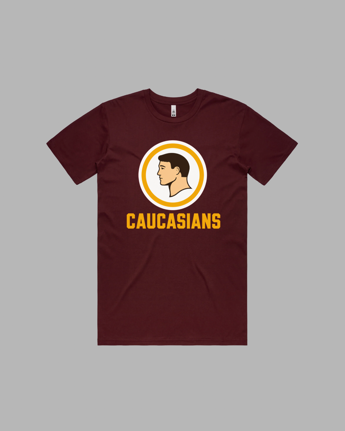 Caucasians premium relaxed tee in burgundy