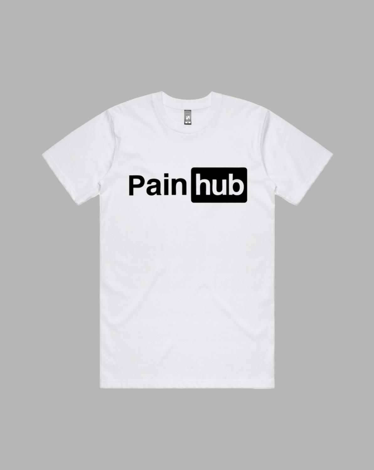 Pain Hub premium relaxed tee in black and white