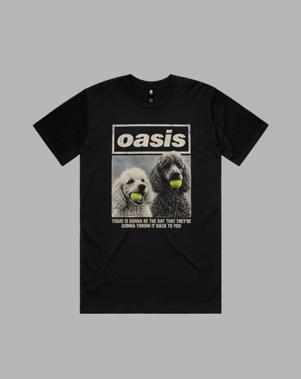 Oasis Dogs premium relaxed tee in black