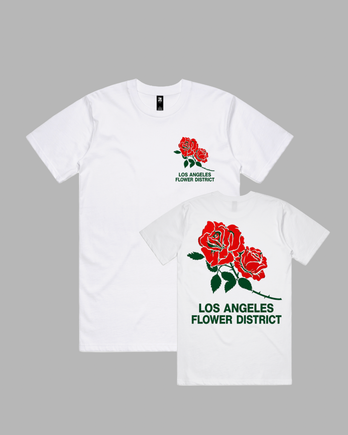 Flower District premium relaxed tee in white