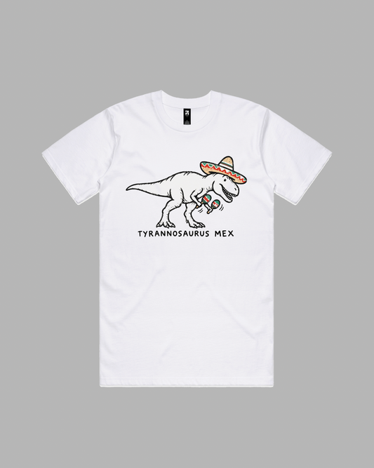 Mexican T-Rex premium relaxed tee in white