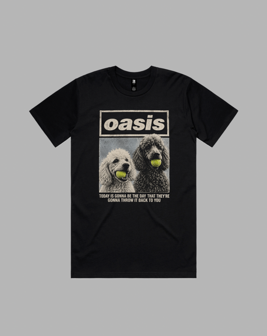 Oasis Dogs premium relaxed tee in black