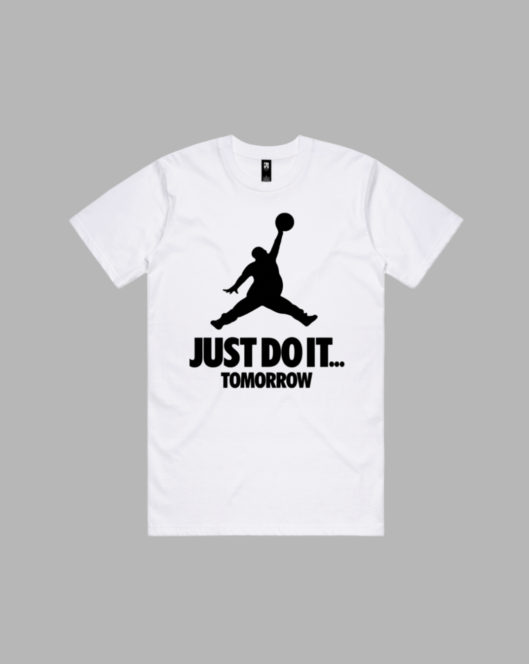 Just Do It premium relaxed tee in black and white