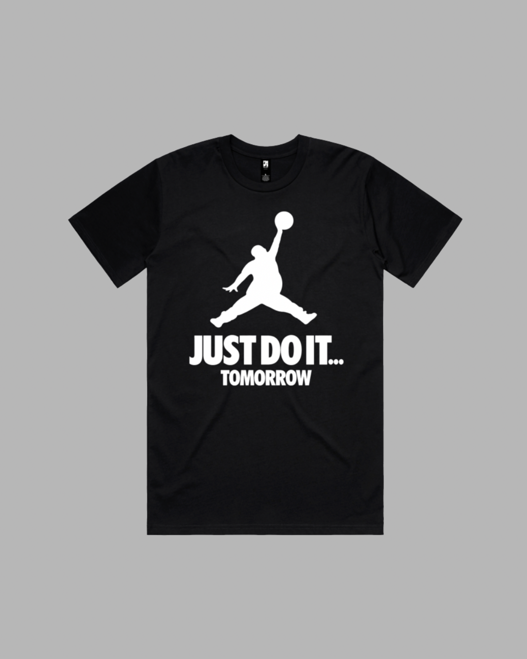 Just Do It premium relaxed tee in black and white