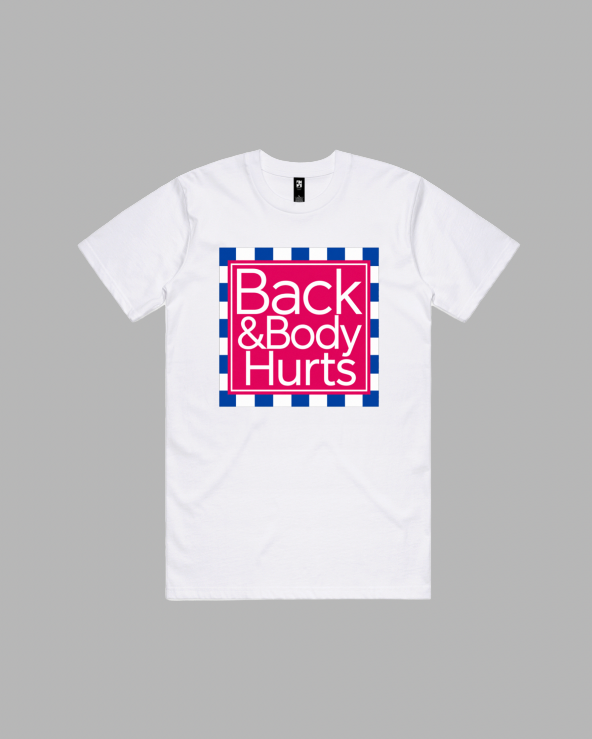 Back & Body Hurts premium relaxed tee in black and white