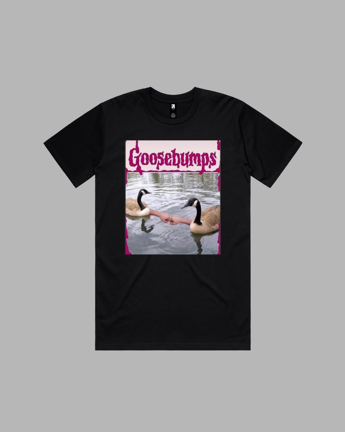 Goosebumps premium relaxed tee in black and white