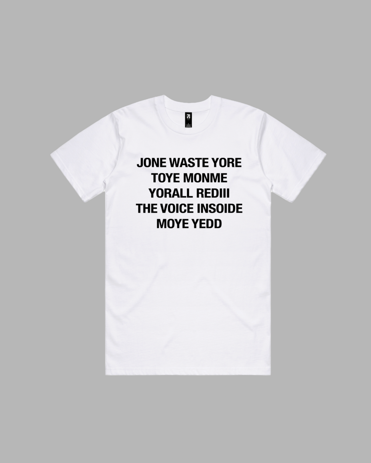 Voice Inside My Head premium relaxed tee in black and white