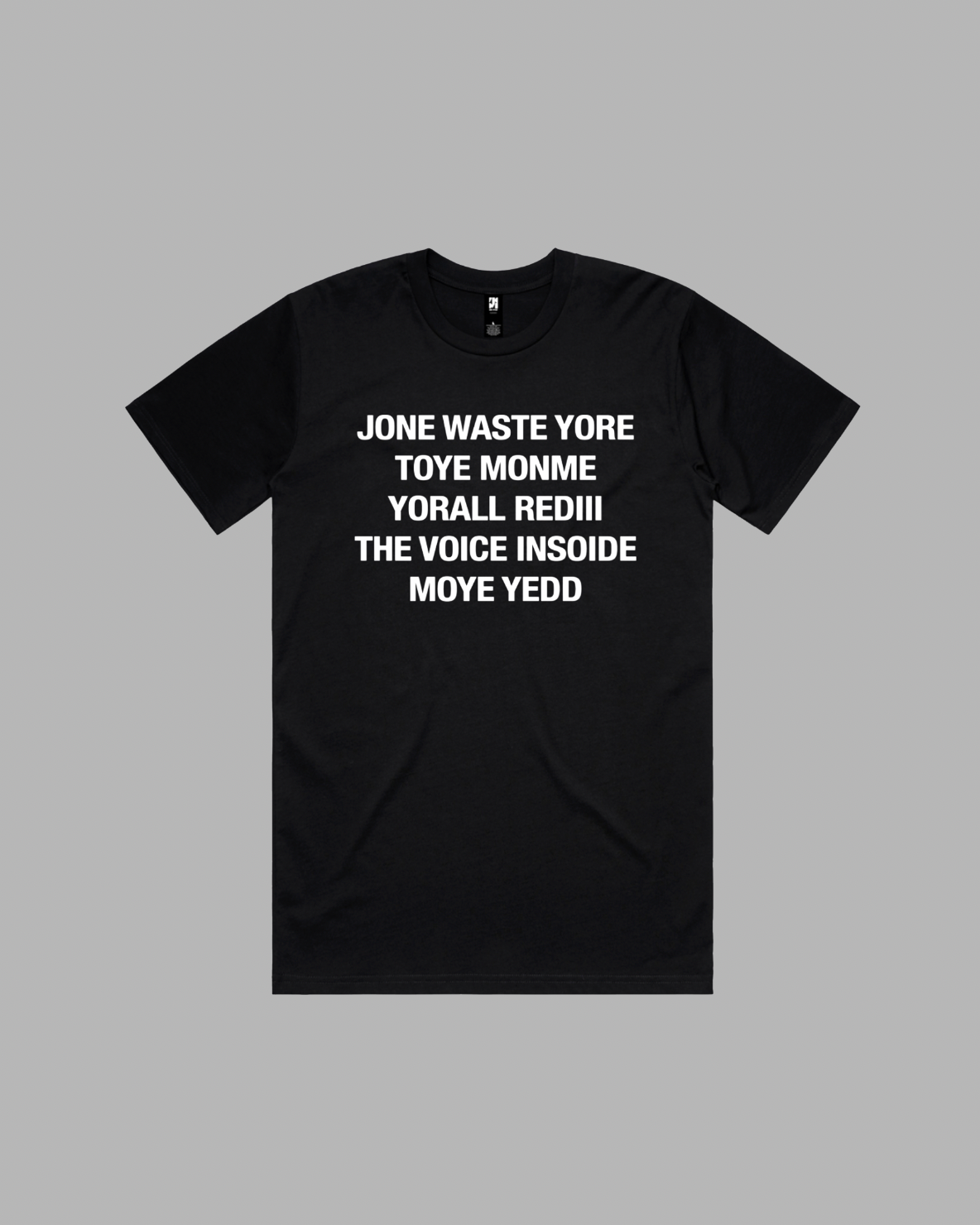 Voice Inside My Head premium relaxed tee in black and white
