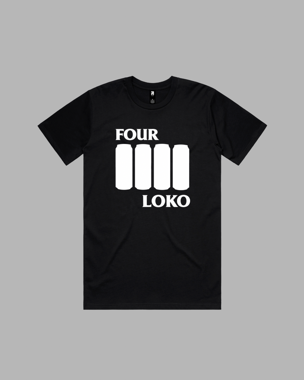 Four Loko premium relaxed tee in black and white