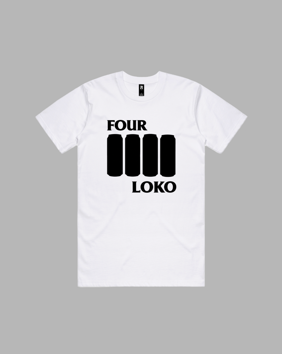 Four Loko premium relaxed tee in black and white