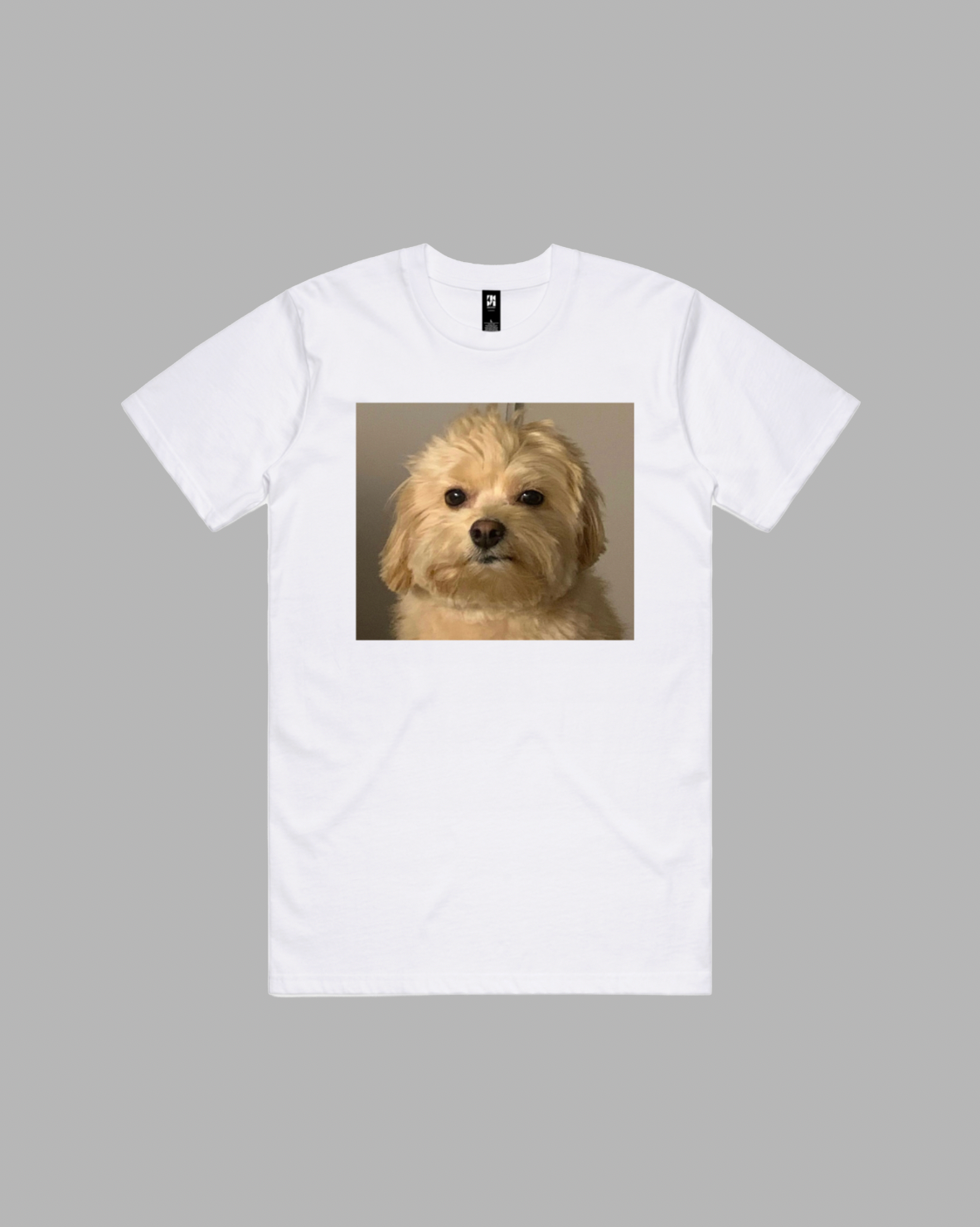 Serious Pup premium relaxed tee in black and white