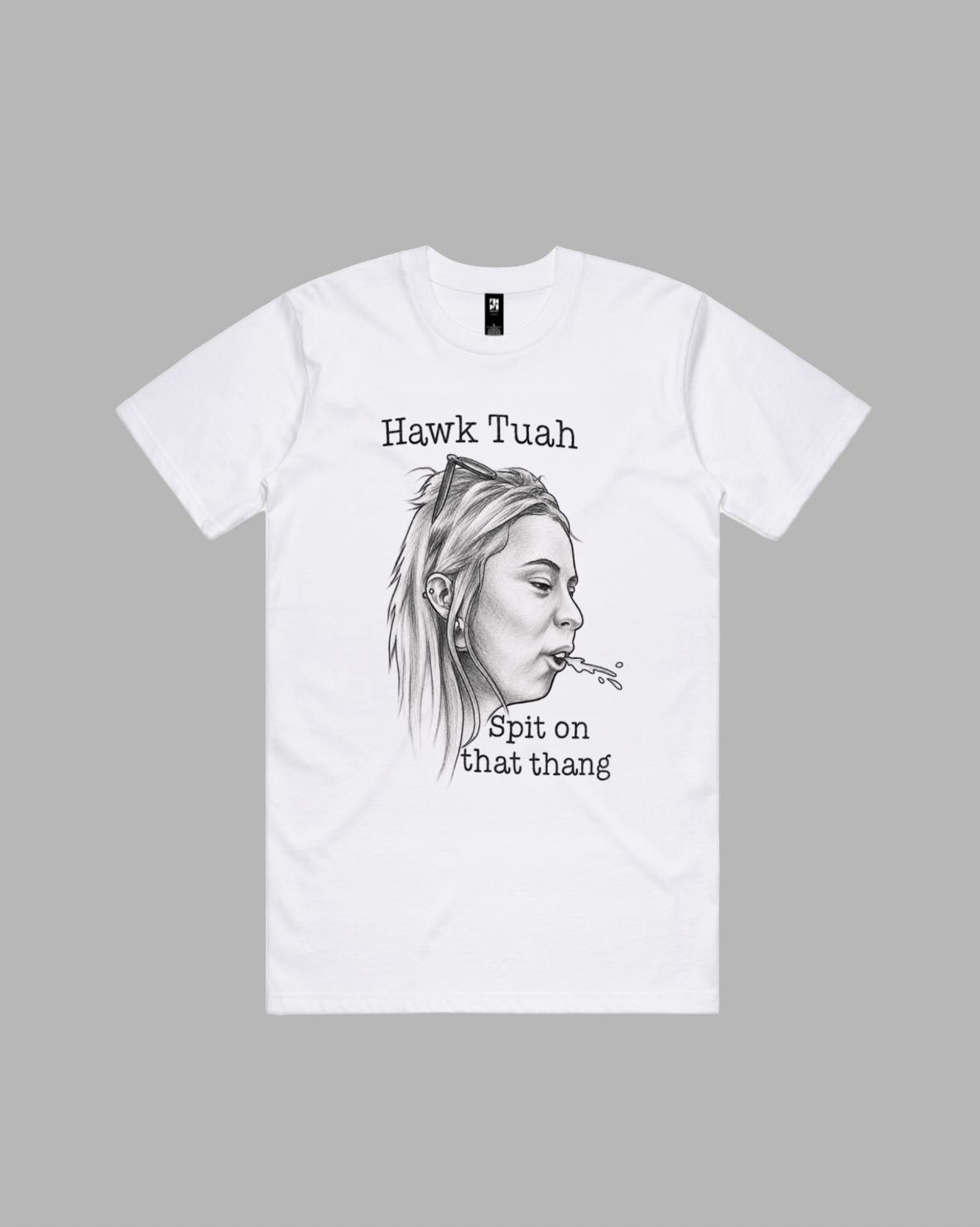 Hawk Tuah premium relaxed tee in white