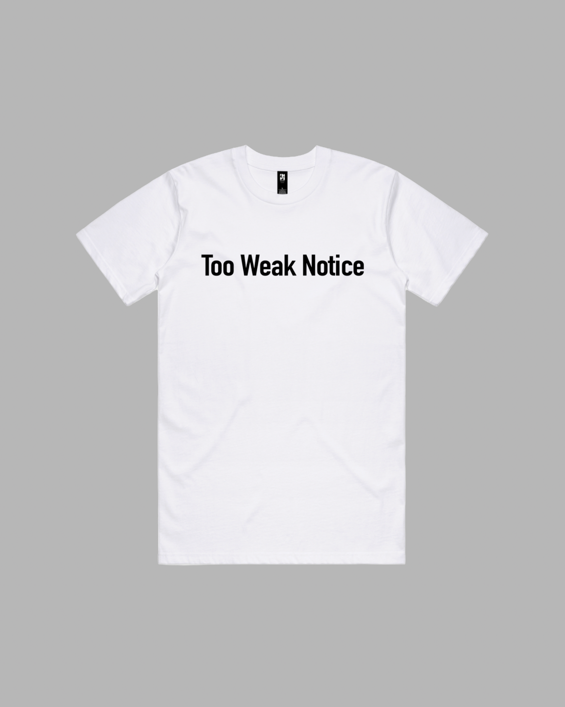 Two Weak Notice premium relaxed tee in black and white