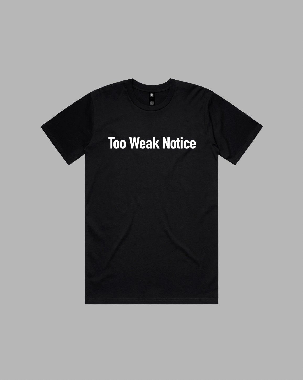 Two Weak Notice premium relaxed tee in black and white