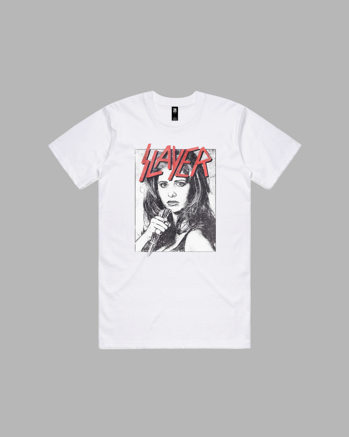 Slayer premium relaxed tee in black and white