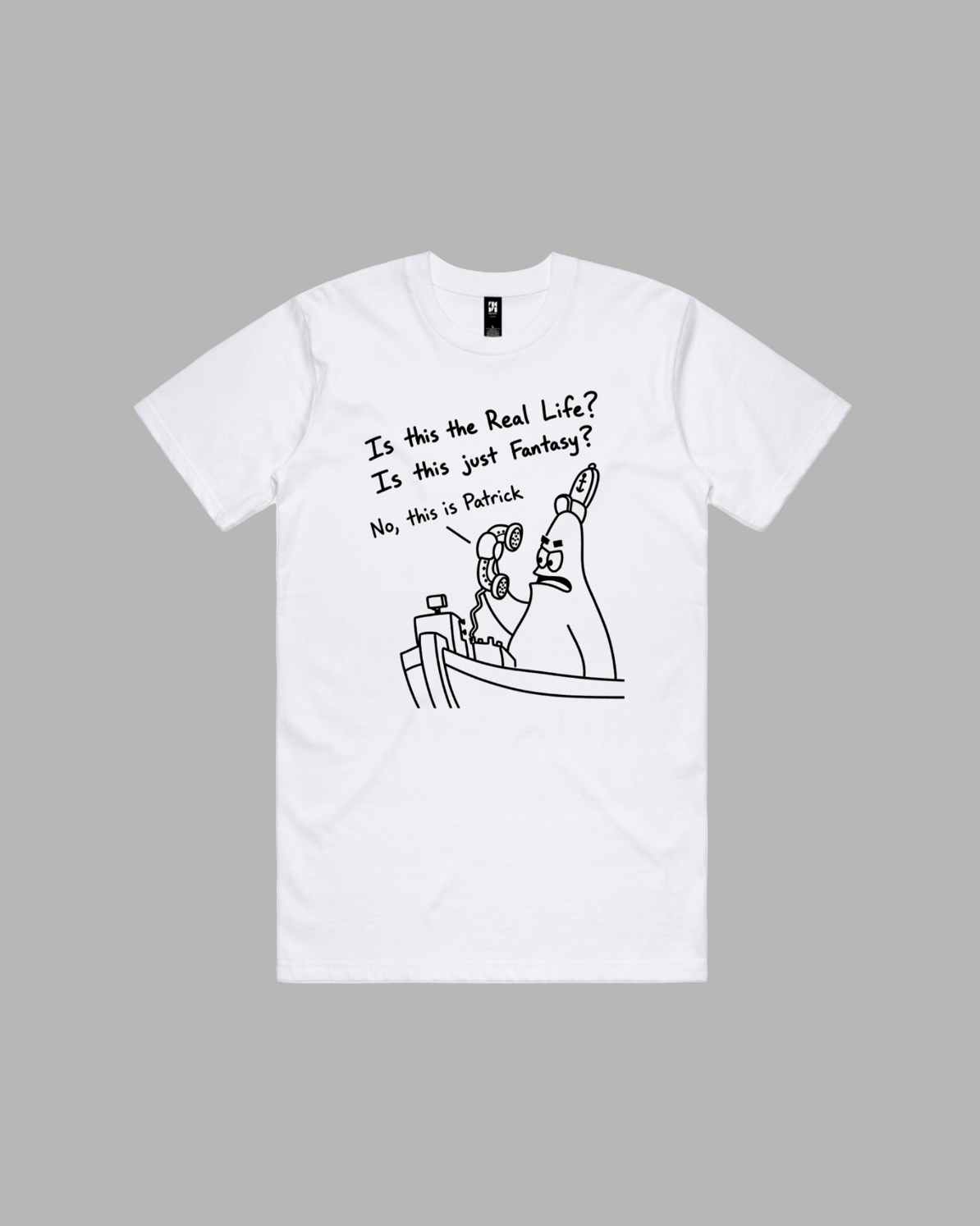 Patrick Star premium relaxed tee in white