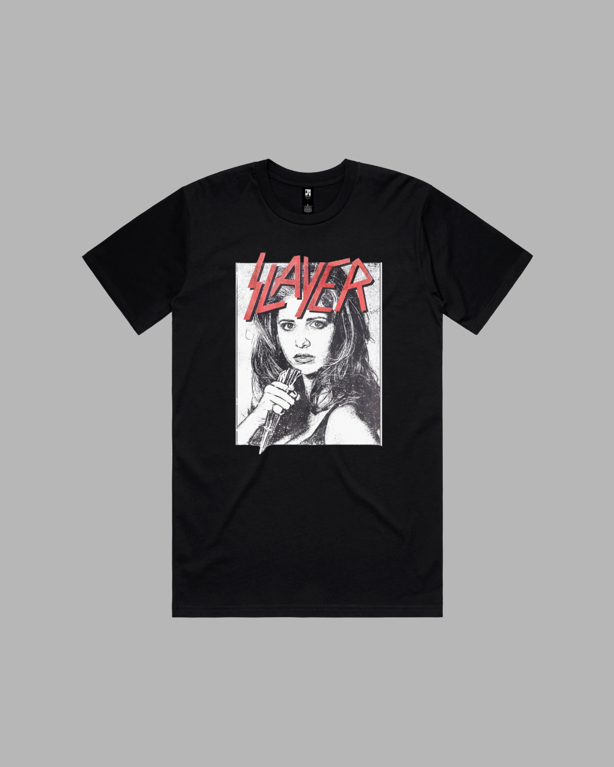Slayer premium relaxed tee in black and white