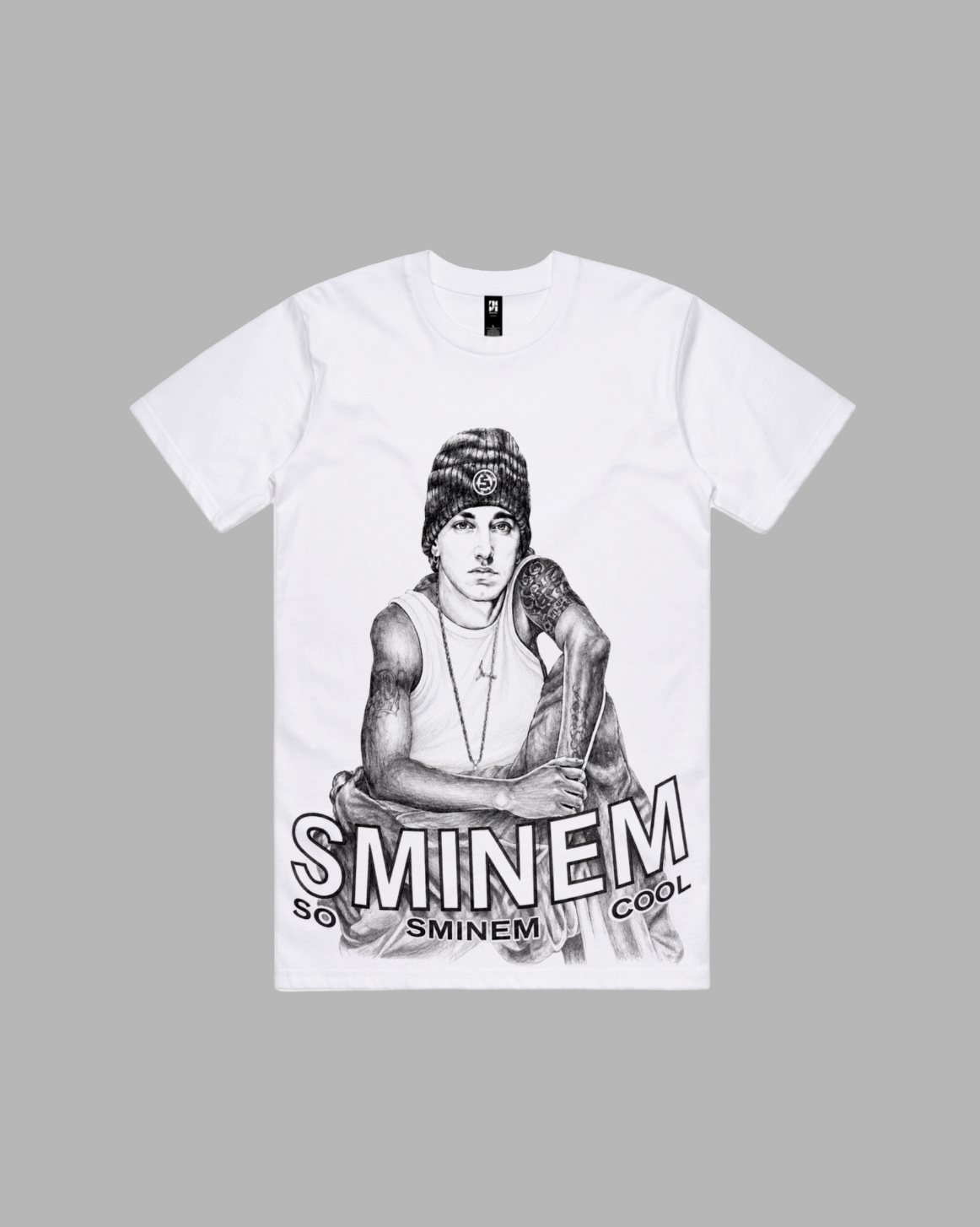 Sminem premium relaxed tee in white